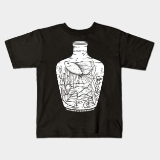 Fish in a Bottle Kids T-Shirt